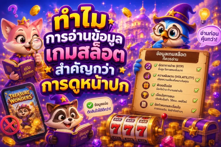 ทำไมการอ่านข้อมูลเกมสล็อตสำคัญกว่าการดูหน้าปก