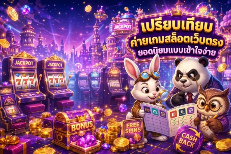 เปรียบเทียบค่ายเกมสล็อตเว็บตรงยอดนิยมแบบเข้าใจง่าย