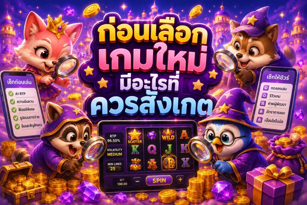 สล็อตเว็บตรง ก่อนเลือกเกมใหม่ มีอะไรที่ควรสังเกต