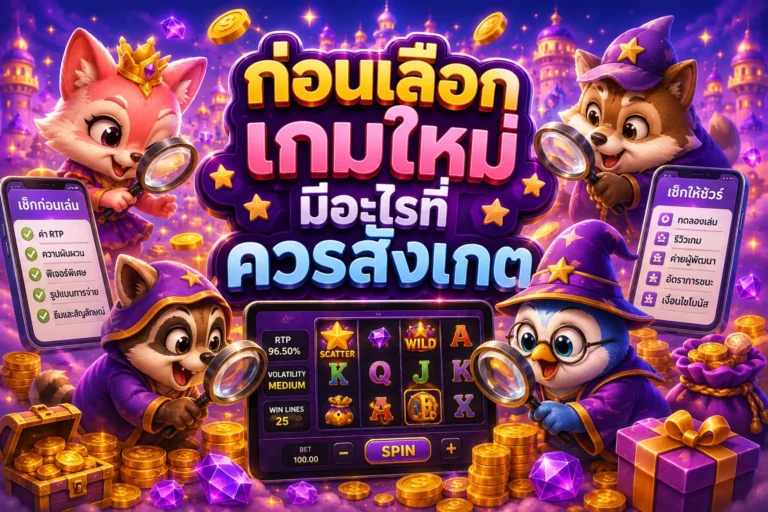 สล็อตเว็บตรง ก่อนเลือกเกมใหม่ มีอะไรที่ควรสังเกต